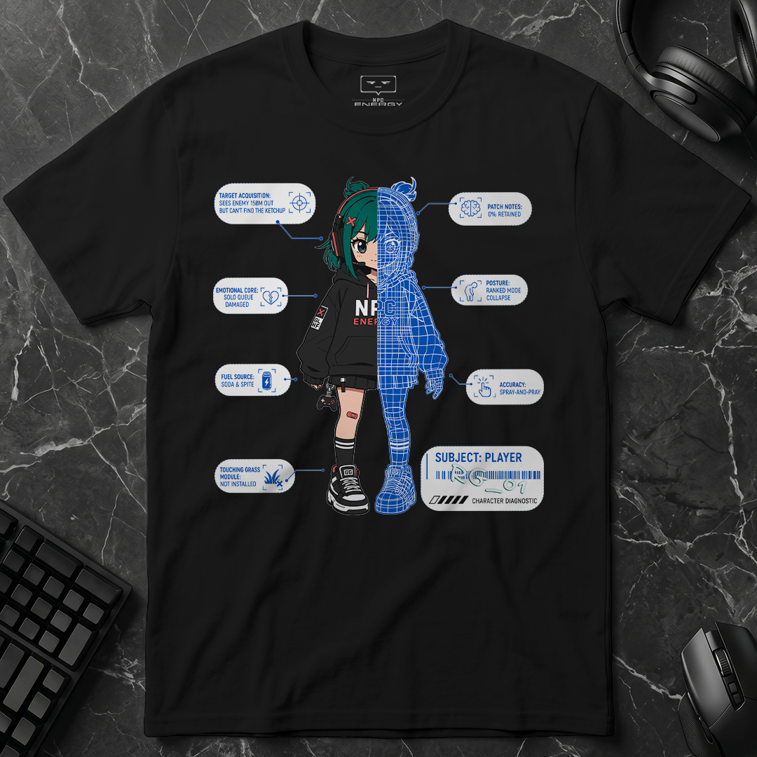 Gamer Split Blueprint T-Shirt