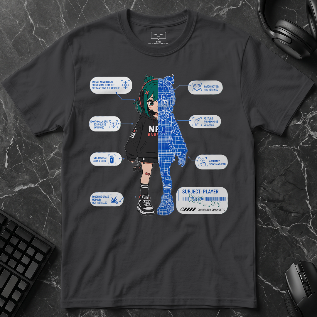 Gamer Split Blueprint T-Shirt