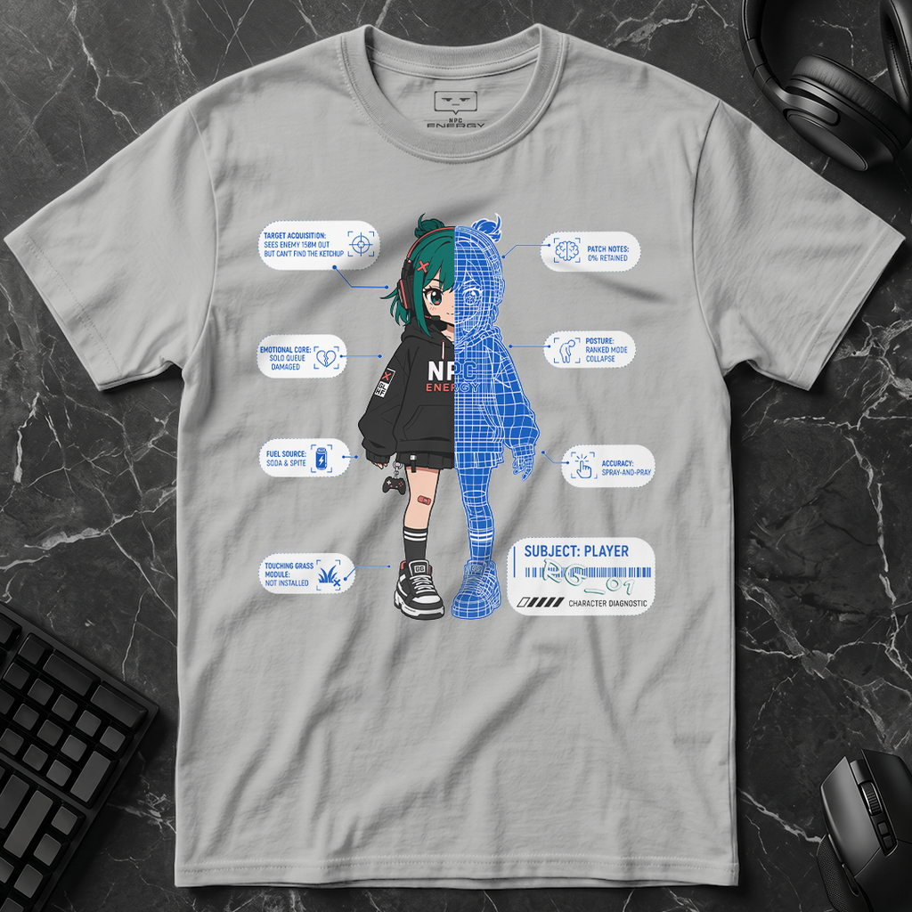 Gamer Split Blueprint T-Shirt
