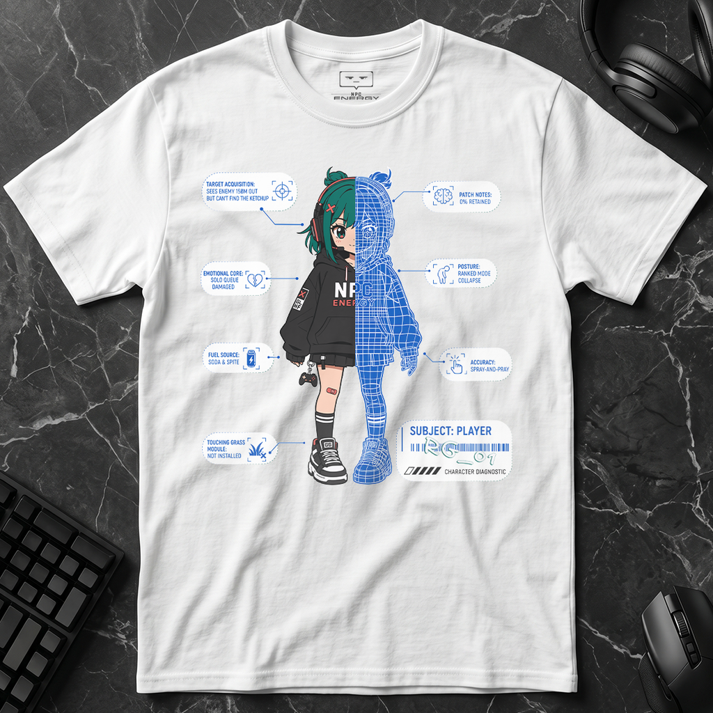 Gamer Split Blueprint T-Shirt