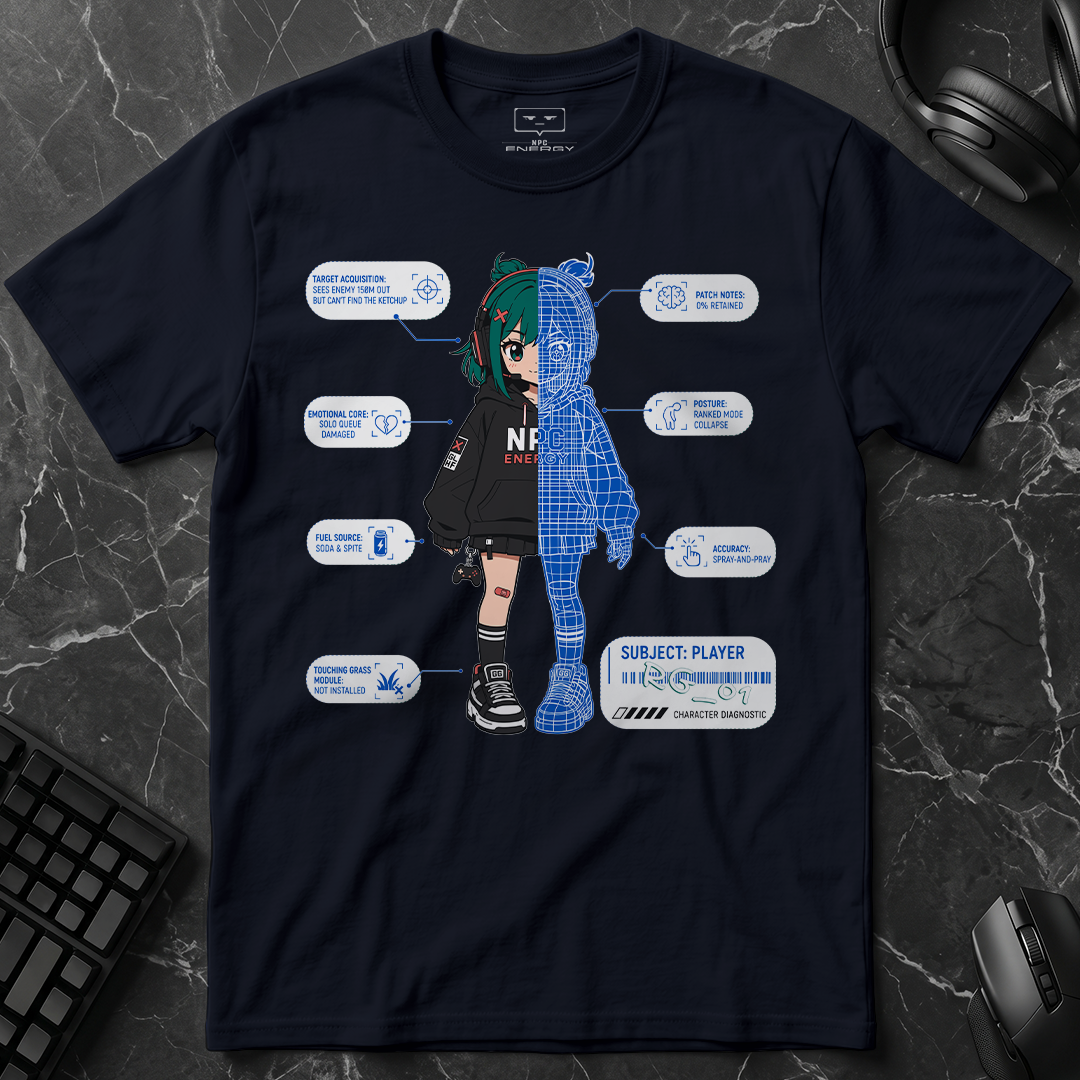 Gamer Split Blueprint T-Shirt