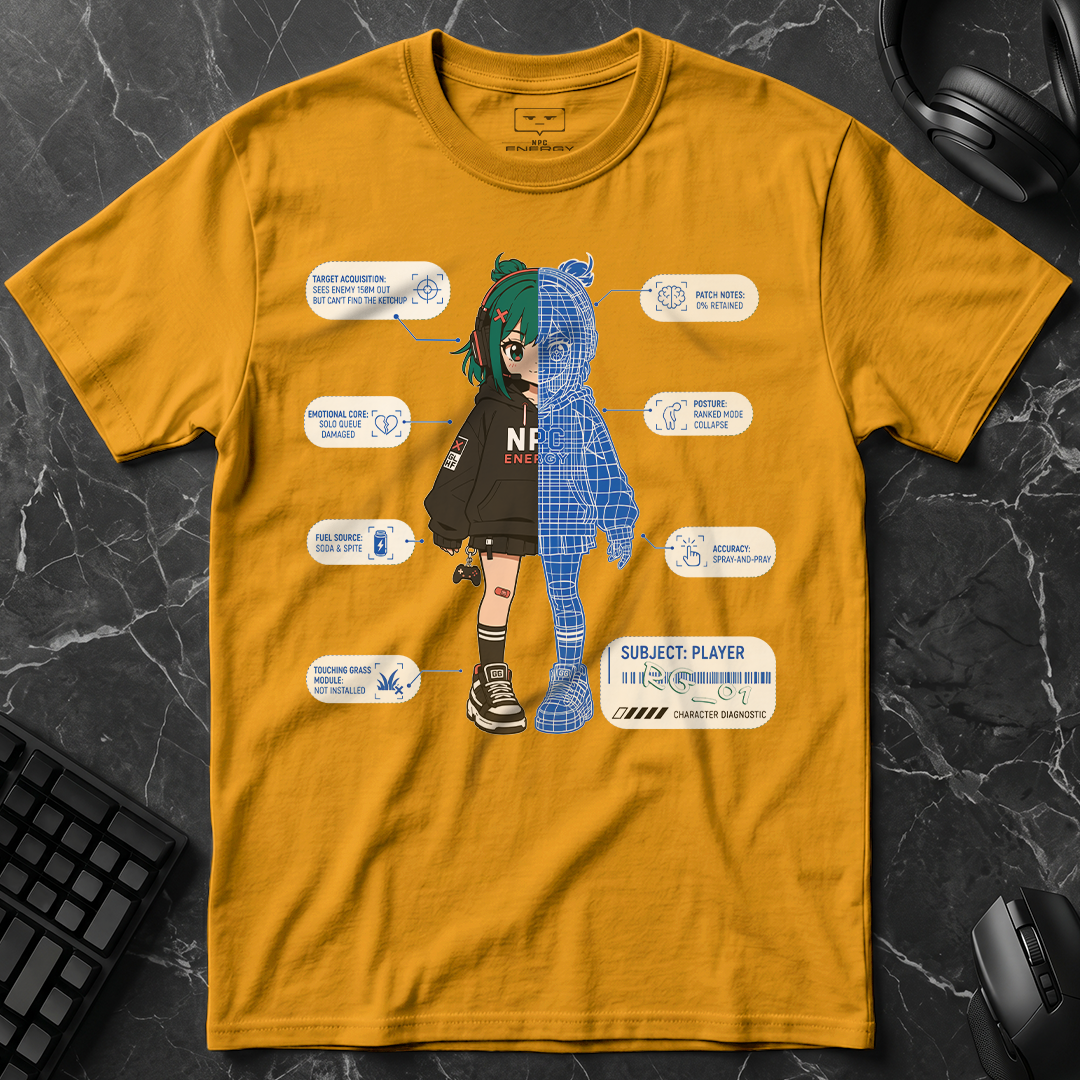 Gamer Split Blueprint T-Shirt
