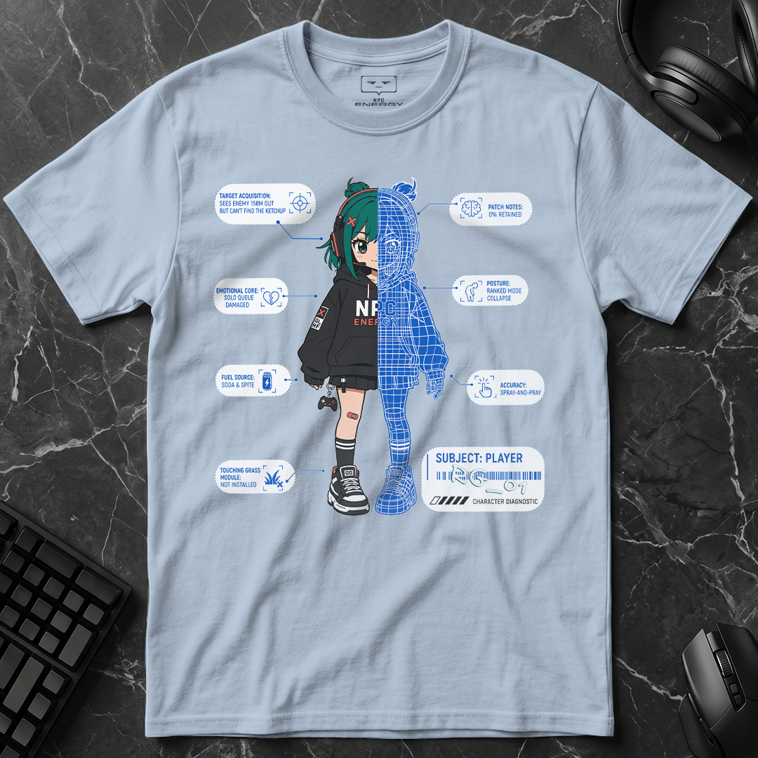 Gamer Split Blueprint T-Shirt