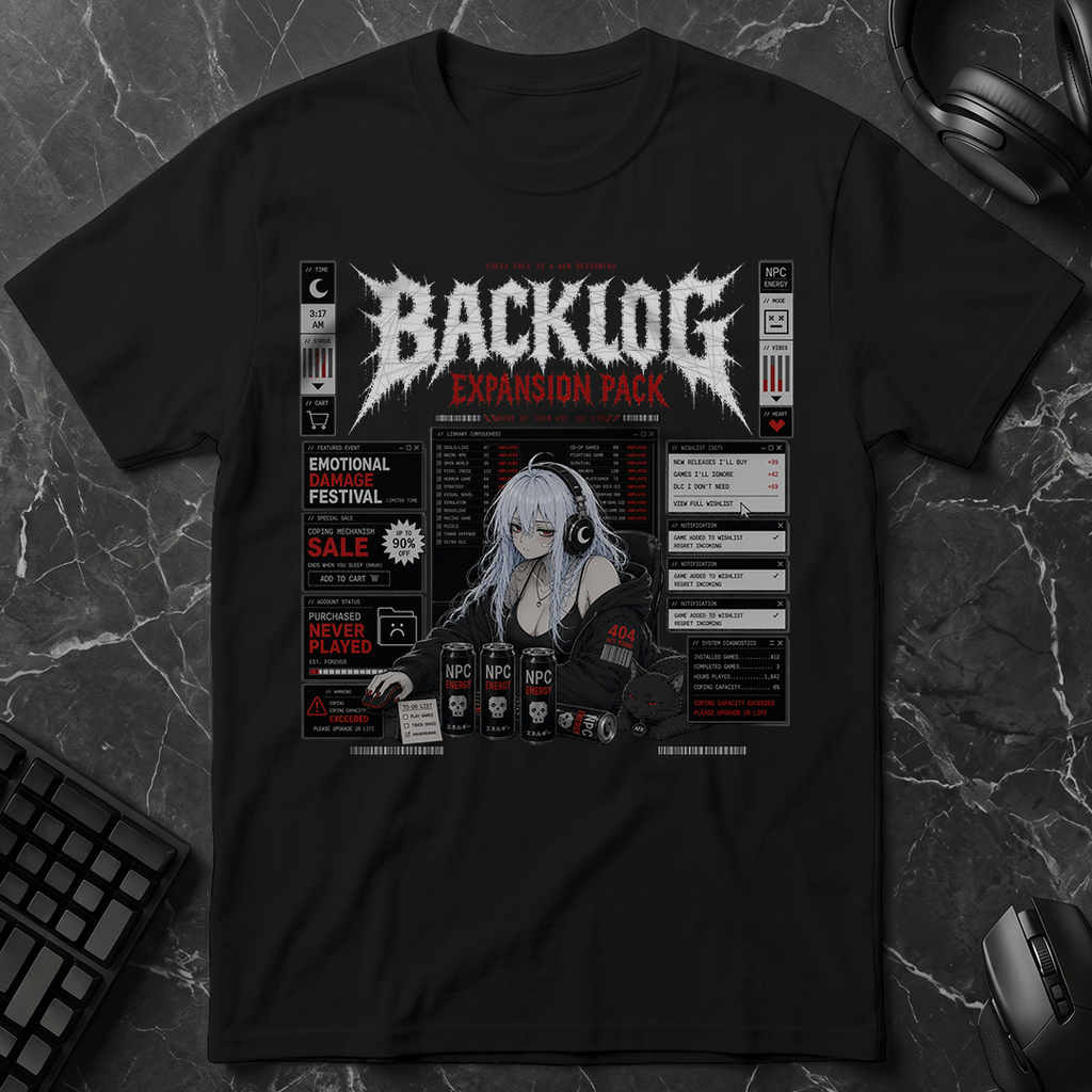 Video Game Backlog Expansion Pack T-Shirt