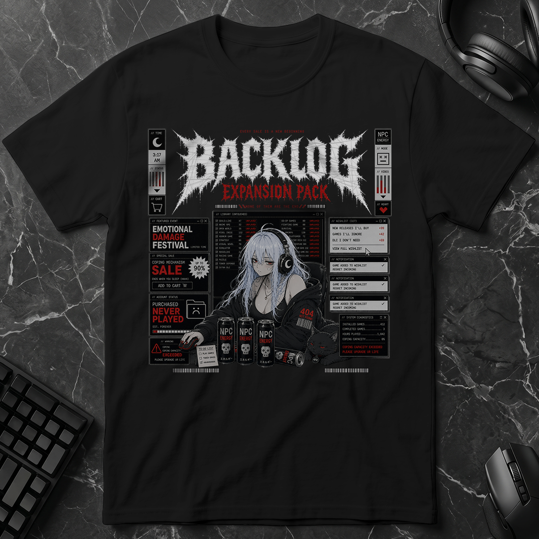 Video Game Backlog Expansion Pack T-Shirt
