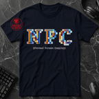 Universal Anime/Gaming Convention T-Shirt (NPC: Normal Person Cosplay) | Blurry Pixel Version - Front & Back Print