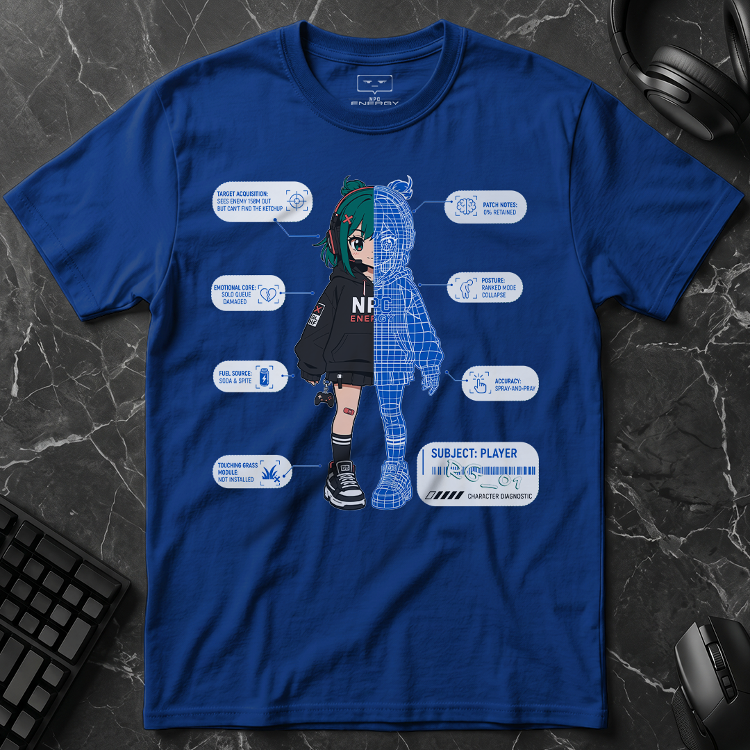 Gamer Split Blueprint T-Shirt