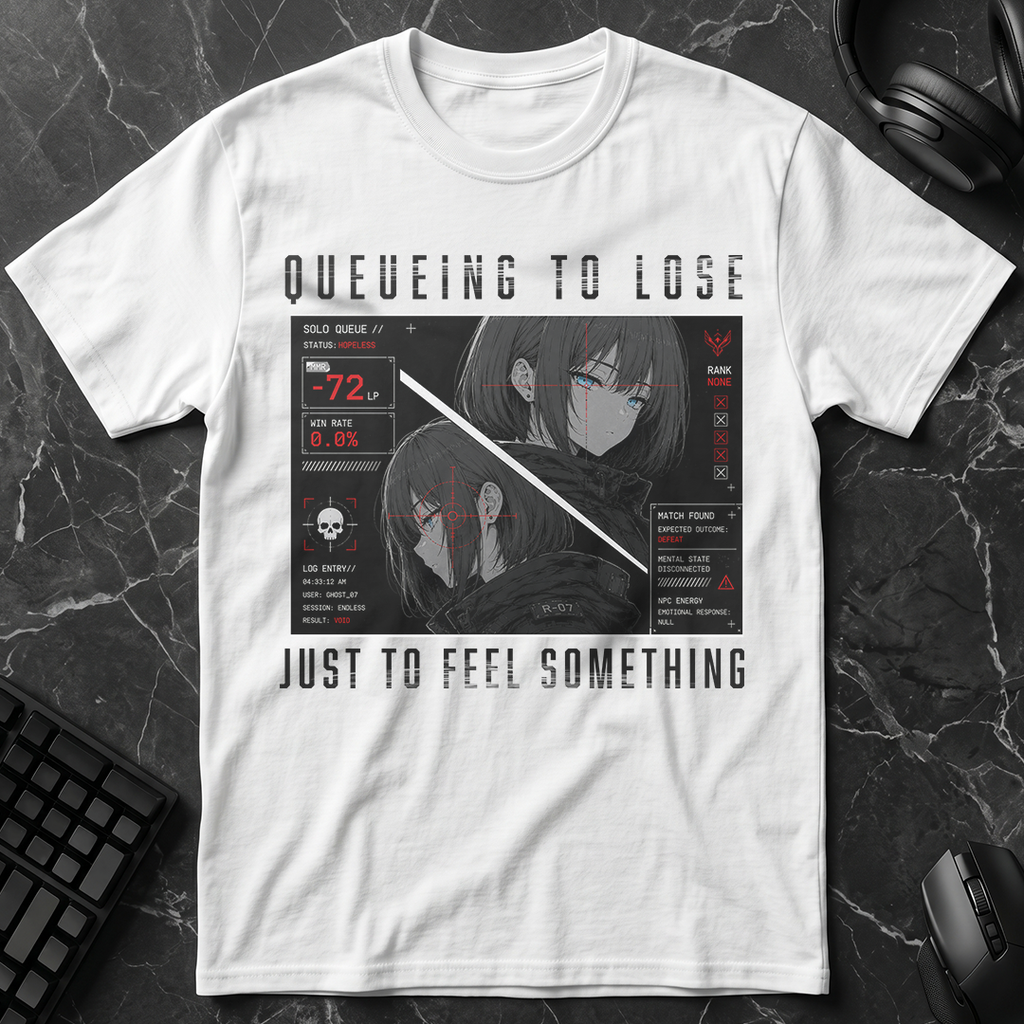 Queueing To Lose Just To Feel Something T-Shirt